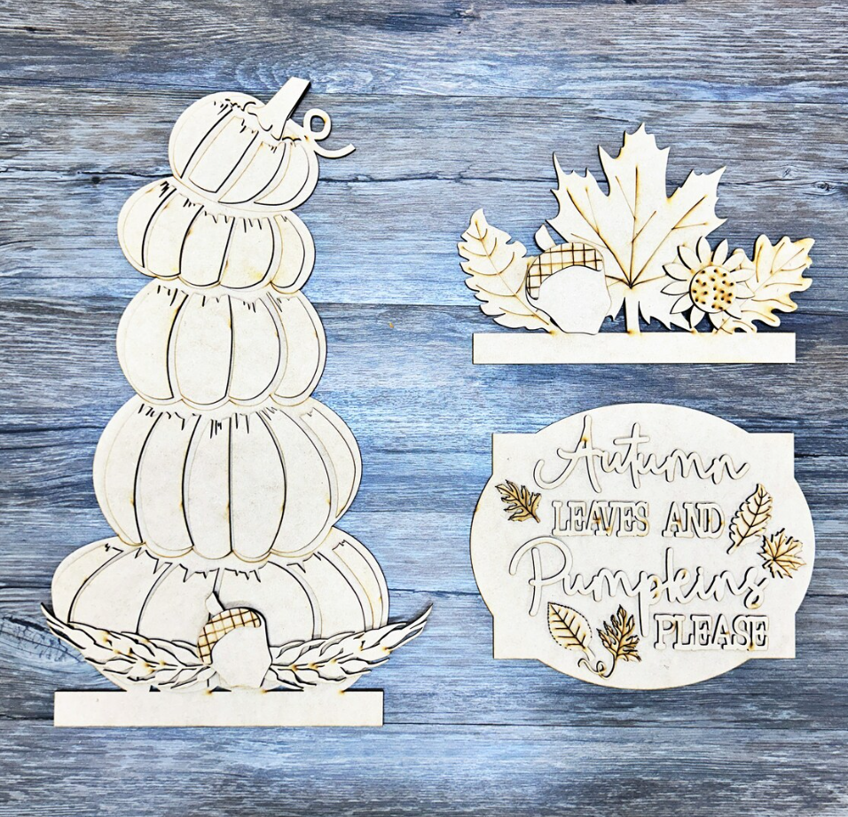 Fall Leaves & Pumpkins Please – Porch Leaner Add-On