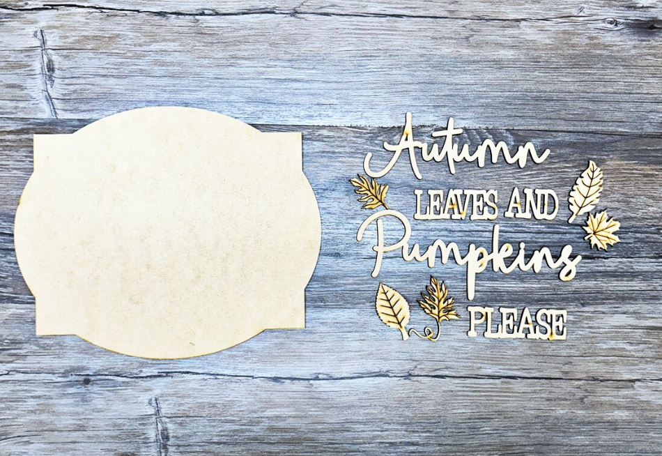 Fall Leaves & Pumpkins Please – Porch Leaner Add-On