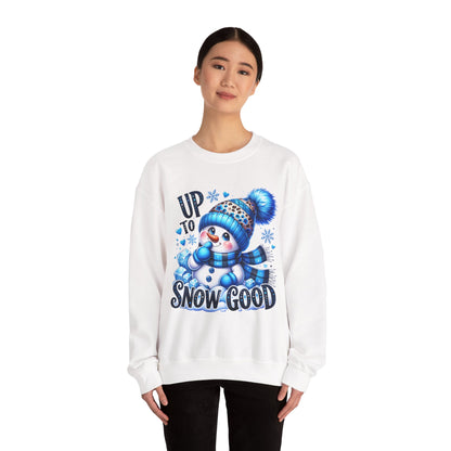 Snowman Sweatshirt - 'Up to Snow Good' Holiday Crewneck