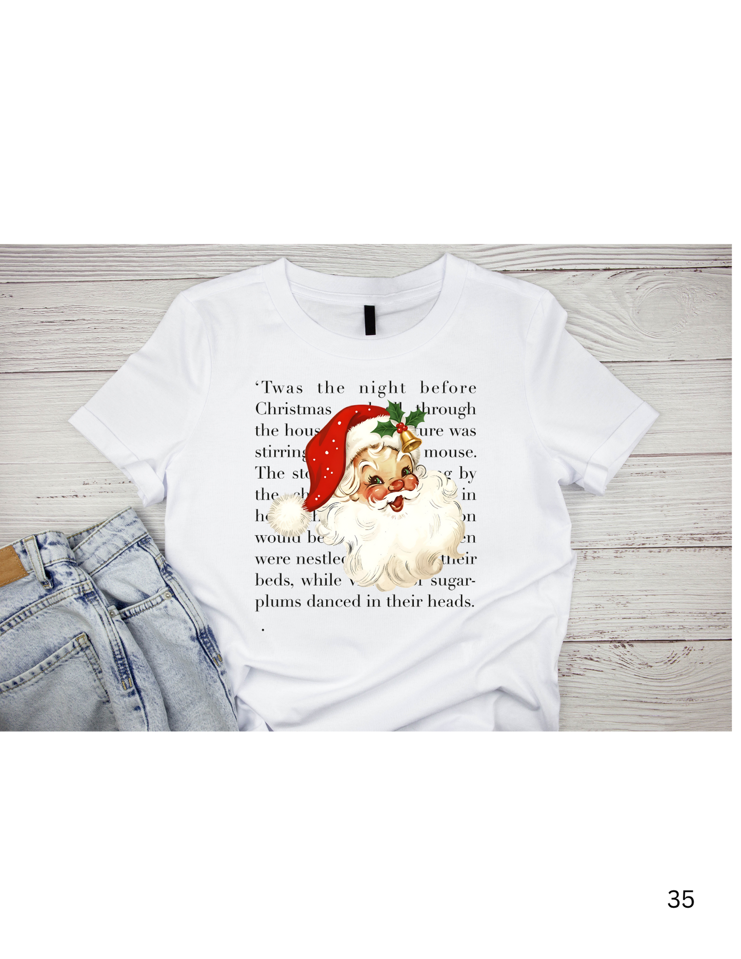 TWAS THE NIGHT BEFORE CHRISTMAS T-SHIRT
