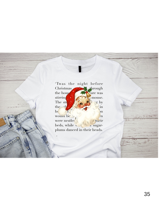 TWAS THE NIGHT BEFORE CHRISTMAS T-SHIRT
