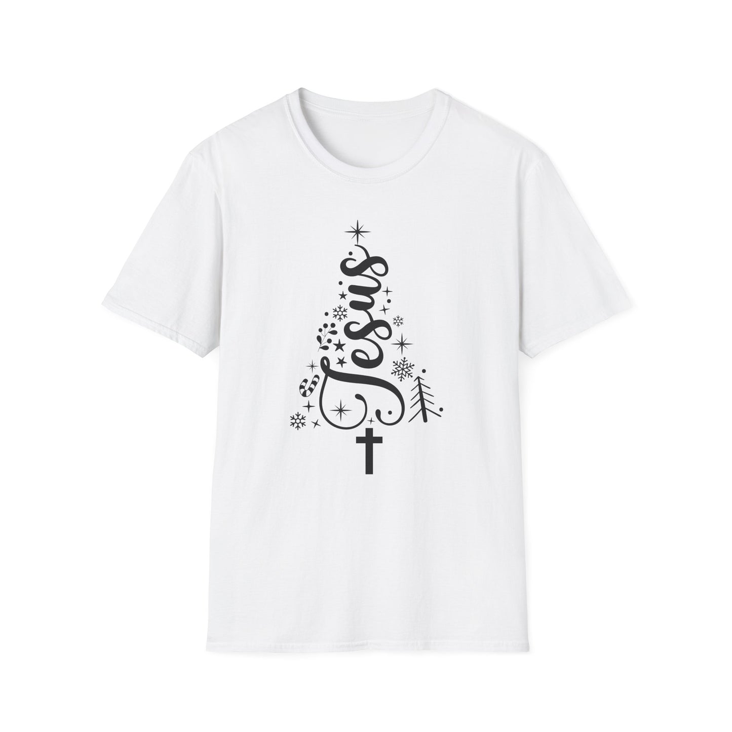 Christmas Jesus Tree Unisex Softstyle T-Shirt