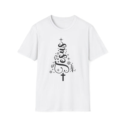 Christmas Jesus Tree Unisex Softstyle T-Shirt