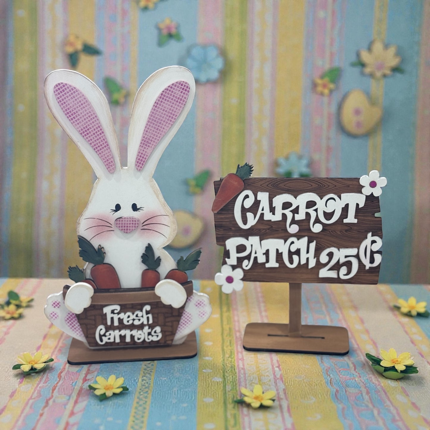 Carrot Patch Bunny – Unfinished Wood Kit 🐰🥕