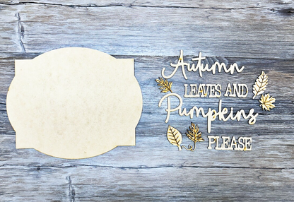 Fall Leaves & Pumpkins Please – Porch Leaner Add-On